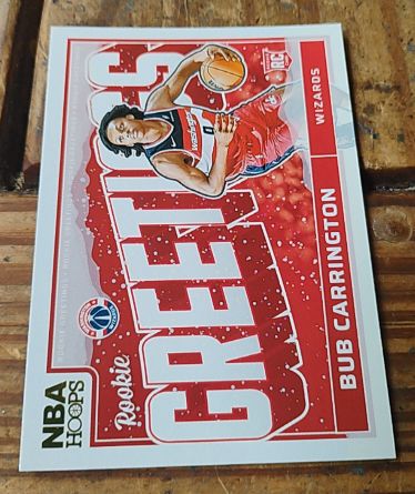 2024-25 Panini NBA Hoops #11 Bub Carrington Rookie Greetings — front