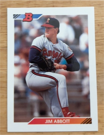 1992 Bowman #185 Jim Abbott — front