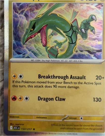 2023 Pokémon Ascended Heroes #153 Rayquaza — front