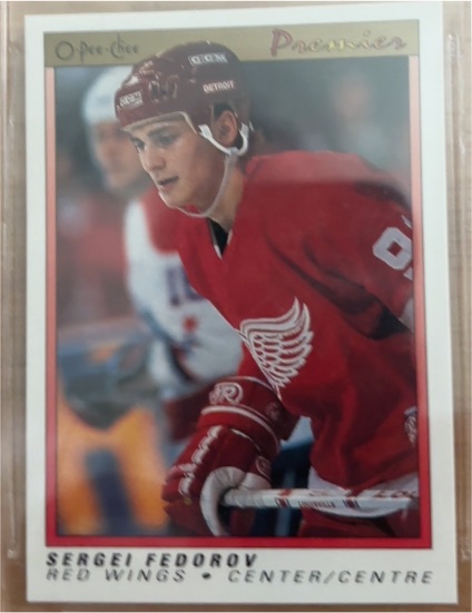 1990-91 O-Pee-Chee Premier #30 Sergei Fedorov — front