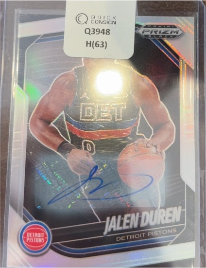 2024-25 Panini Prizm Black #190 Jalen Duren — front