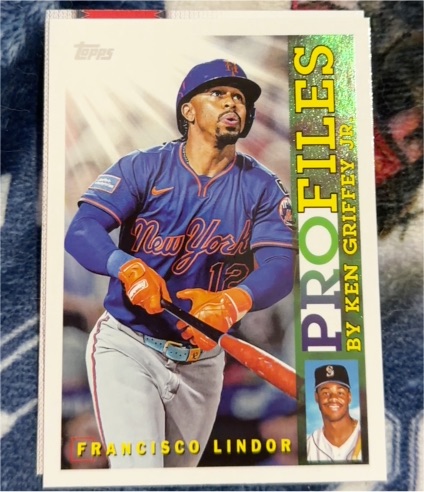 2026 Topps Series 1 #TP-10 Francisco Lindor Profiles By Ken Griffey Jr — front