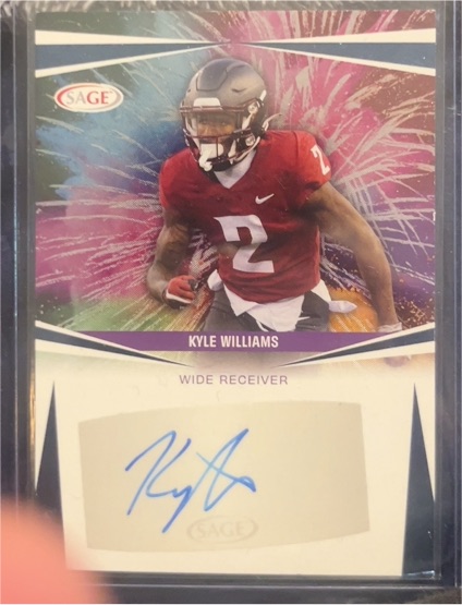 2025 Sage #A-KW Kyle Williams Rookie Auto — front