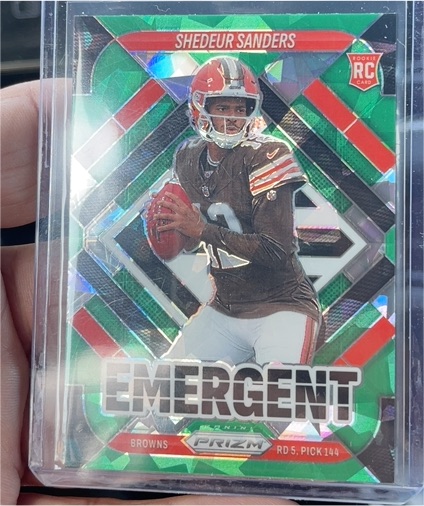 2025 Panini Prizm Emergent #17 Shedeur Sanders — front