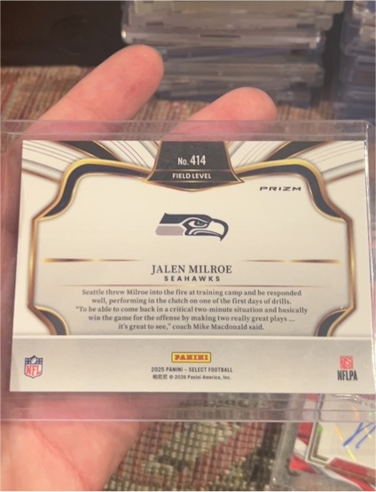 2025 Panini Select #414 Jalen Milroe — front