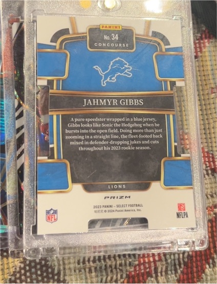 2023 Panini Select Concourse #34 Jahmyr Gibbs — front