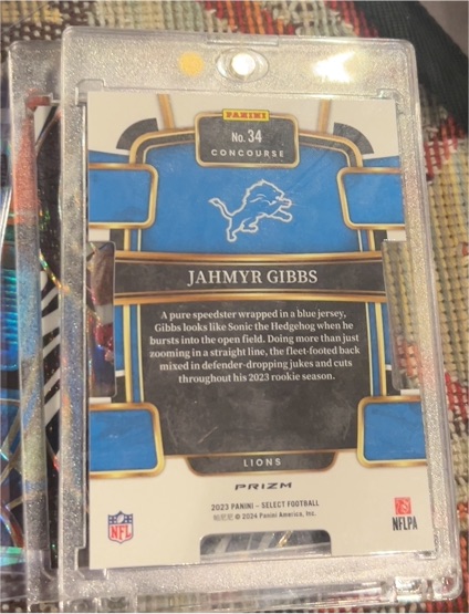 2023 Panini Select #34 Jahmyr Gibbs — front