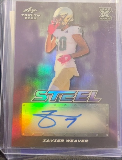 2023 Leaf Trinity Steel Autographs #SA-XW1 Xavier Weaver — front