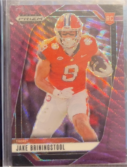2025 Panini Prizm Draft Picks #18 Jake Briningstool Purple Wave Prizm (RC) — front