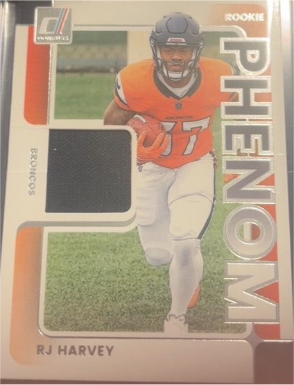 2025 Panini Donruss #RPJ-RHY RJ Harvey Rookie Phenom Patch — front