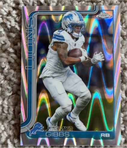 2025 Topps Chrome #101 Jahmyr Gibbs — front