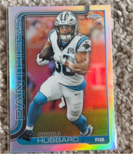 2025 Topps Chrome #42 Chuba Hubbard — front