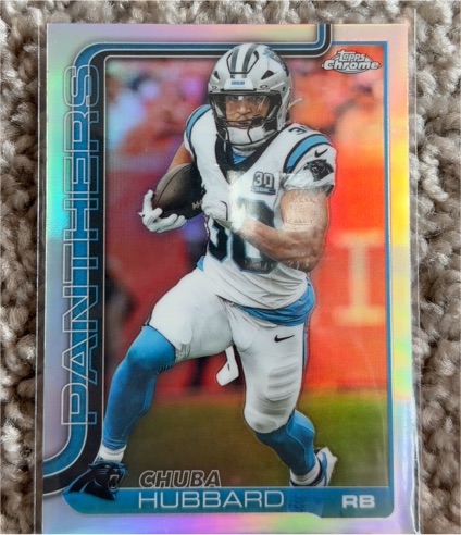 2025 Topps Chrome #42 Chuba Hubbard — front