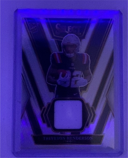 2025 Panini Select Rookie Swatches Prizm #RSW-THN Treveyon Henderson — front