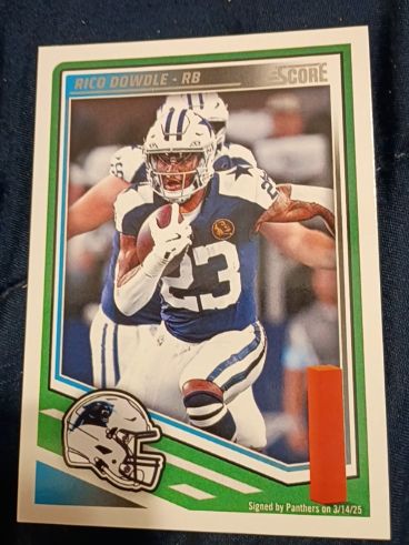 2025 Panini Score #241 Rico Dowdle — front
