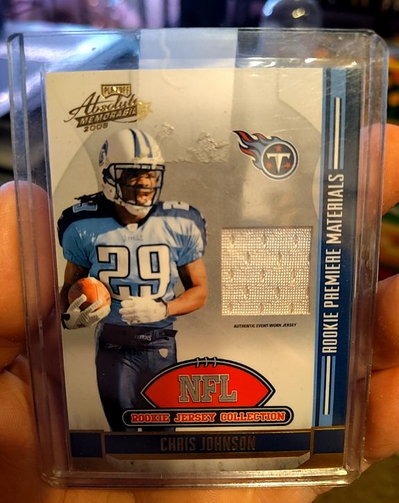 2008 Playoff Absolute Memorabilia #2 Chris Johnson Rookie Jersey Collection — front