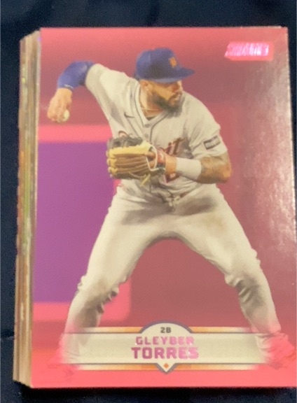 2025 Topps Stadium Club #38 Gleyber Torres Pink Parallel — front