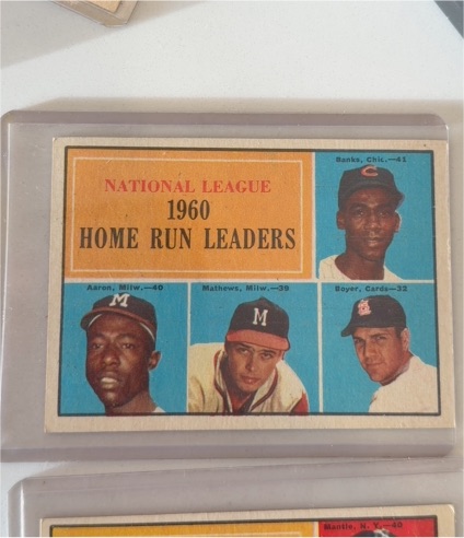 1961 Topps #43 National League 1960 Home Run Leaders — front