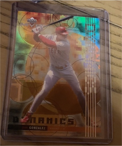1999 Upper Deck MVP Dynamics #D14 Juan Gonzalez — front
