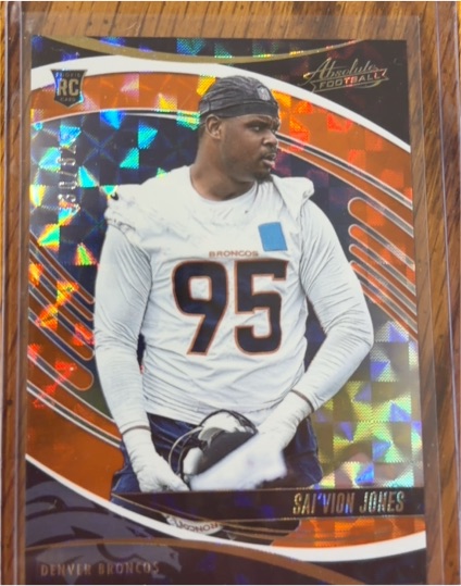 2025 Panini Absolute #175 Sai'vion Jones Orange Mosaic /825 — front