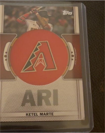 2023 Topps Series 1 #TLP-KM Ketel Marte Team Logo Patch — front