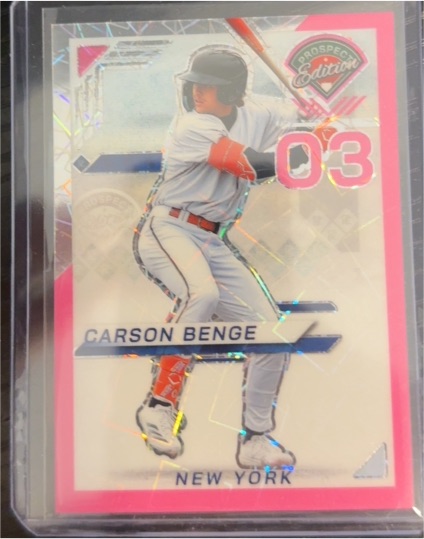 2025 Panini Prospect Edition #167 Carson Benge — front
