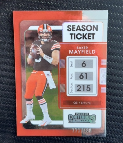 2021 Panini Contenders Season Ticket #22 Baker Mayfield — front