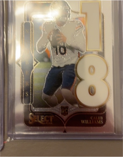 2024 Panini Select Numbers #19 Caleb Williams Rookie Card — front