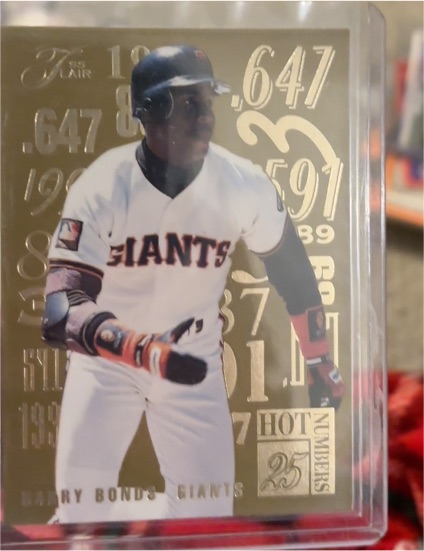 1995 Flair Hot Numbers #3 Barry Bonds Giants — front
