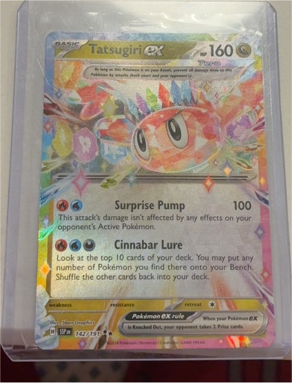 2024 Pokémon Surging Sparks #142 Tatsugiri EX — front