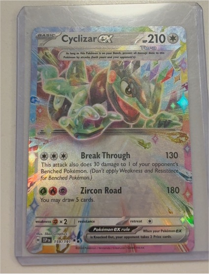 2024 Pokémon TCG Surging Sparks #159 Cyclizar ex — front