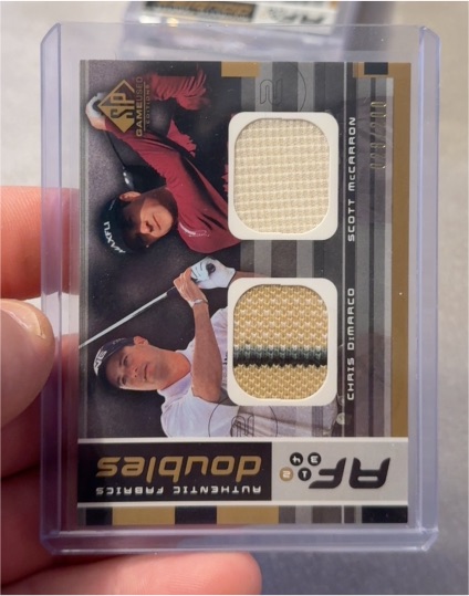 2003 SP Game Used Edition Authentic Fabrics Doubles #AF-RD Scott McCarron / Chris DiMarco — front