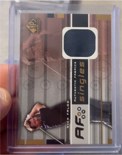 2003 SP Game Used #AF-NF Nick Faldo — front