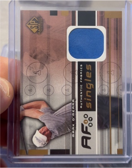 2003 SP Game Used Authentic Fabrics Singles #AF-MO Mark O'Meara — front