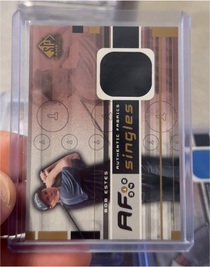 2003 SP Game Used Authentic Fabrics Singles #AF-BE Bob Estes — front