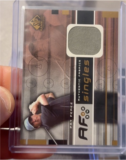 2003 SP Game Used Authentic Fabrics Singles #AF-PP Pat Perez — front