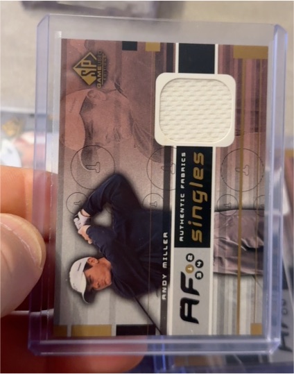 2003 SP Game Used Authentic Fabrics Singles #AF-AM Andy Miller — front