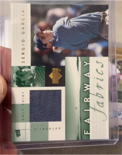 2002 Upper Deck Fairway Fabrics #SG-FF Sergio Garcia — front