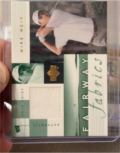 2002 Upper Deck Fairway Fabrics #MW-FF Mike Weir — front