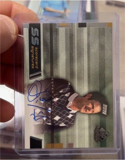 2003 SP Game Used Edition Scorecard Signatures #SS-JP4 Jesper Parnevik — front