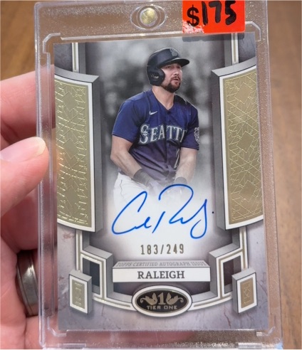 2024 Topps Tier One Breakout Autographs #BOA-CRA Cal Raleigh — front
