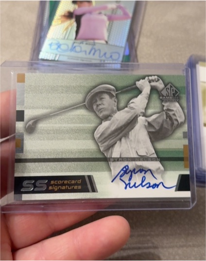 2002 Upper Deck SP Game Used Scorecard Signatures #SS-BN Byron Nelson — front