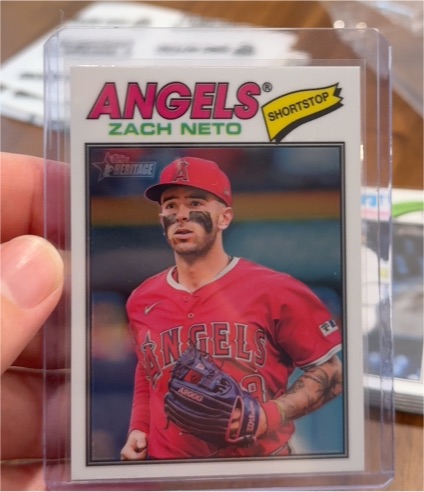 2026 Topps Heritage #188 Zach Neto — front