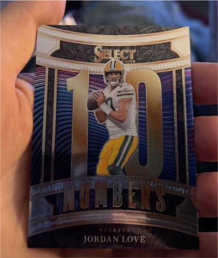 2025 Panini Select #7 Jordan Love Numbers — front