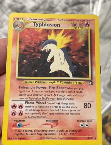 2000 Pokémon Neo Genesis #18 Typhlosion — front
