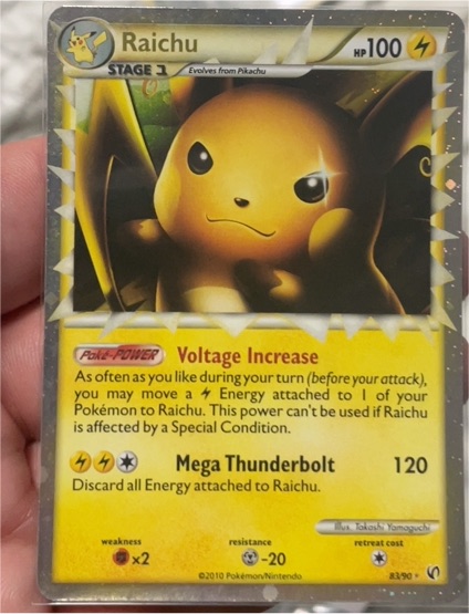 2010 Pokémon Undaunted #83 Raichu Prime — front