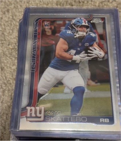 2025 Topps Chrome #331 Cam Skattebo Rookie — front