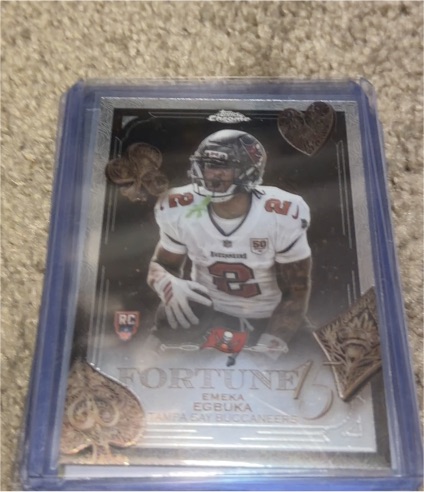 2025 Topps Chrome Fortune 15 #F15-21 Emeka Egbuka — front