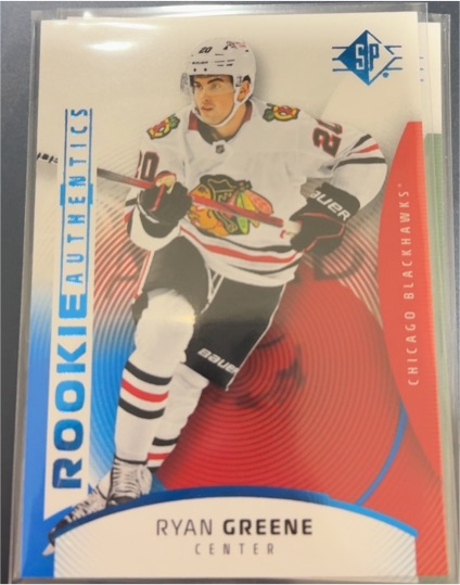 2025-26 Upper Deck SP Rookie Authentics Blue #109 Ryan Greene — front