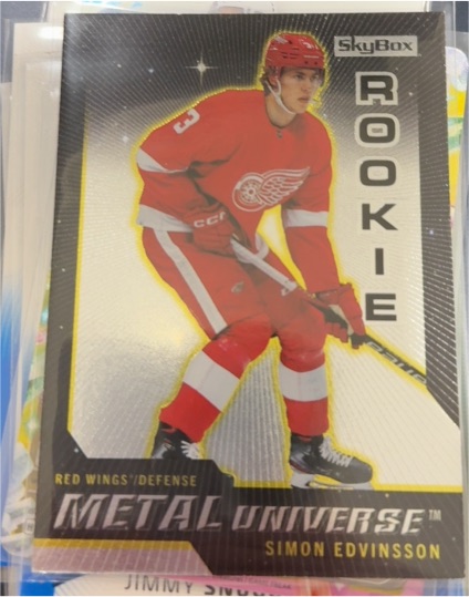 2023-24 SkyBox Metal Universe 2008-09 Rookie Retros #R-5 Simon Edvinsson — front